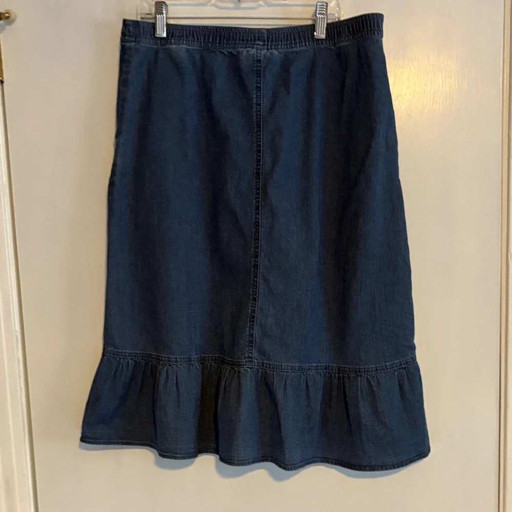Classic Blue A-Line Denim Skirt - Picture 5 of 5